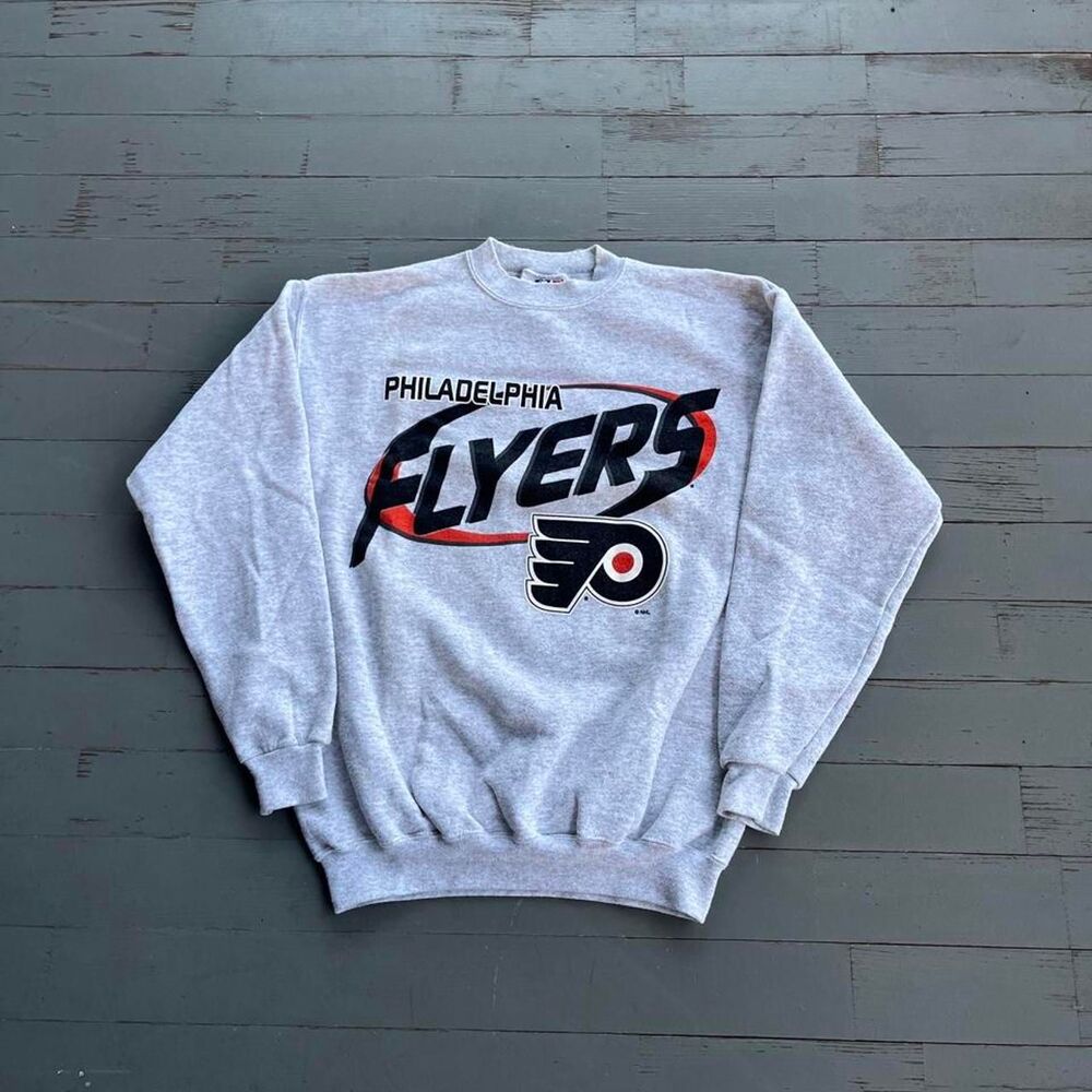 Vintage Logo Athletic Philadelphia Flyers NHL Graphic Crewneck Sweatshirt - Picture 2 of 8